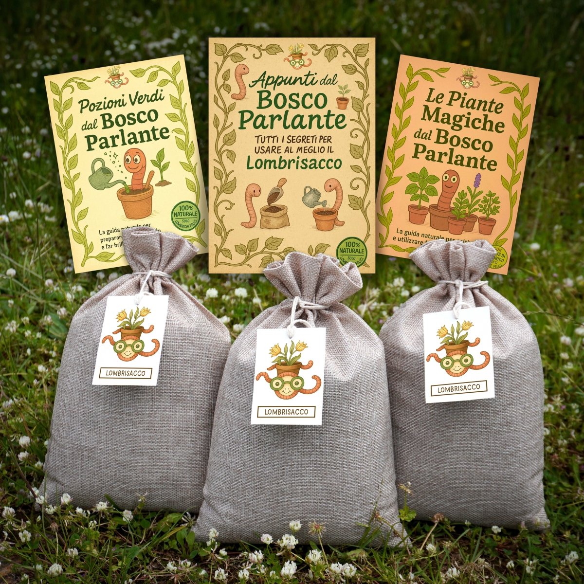 LombricaioMatto™: Kit Naturale con 3 Lombrisacchi + 3 Guide digitali BONUS - Il mio negozio